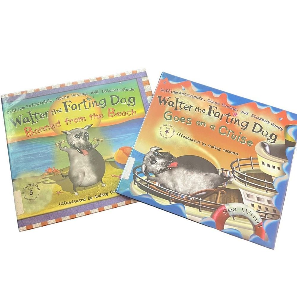 Walter The Farting Dog HardCover Book‎ Set 2 Books From Bestselling Series 4&5